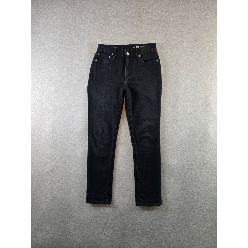 Outerknown Liberty Straight SEA Jeans Women 25 Black Organic Cotton Made in USA